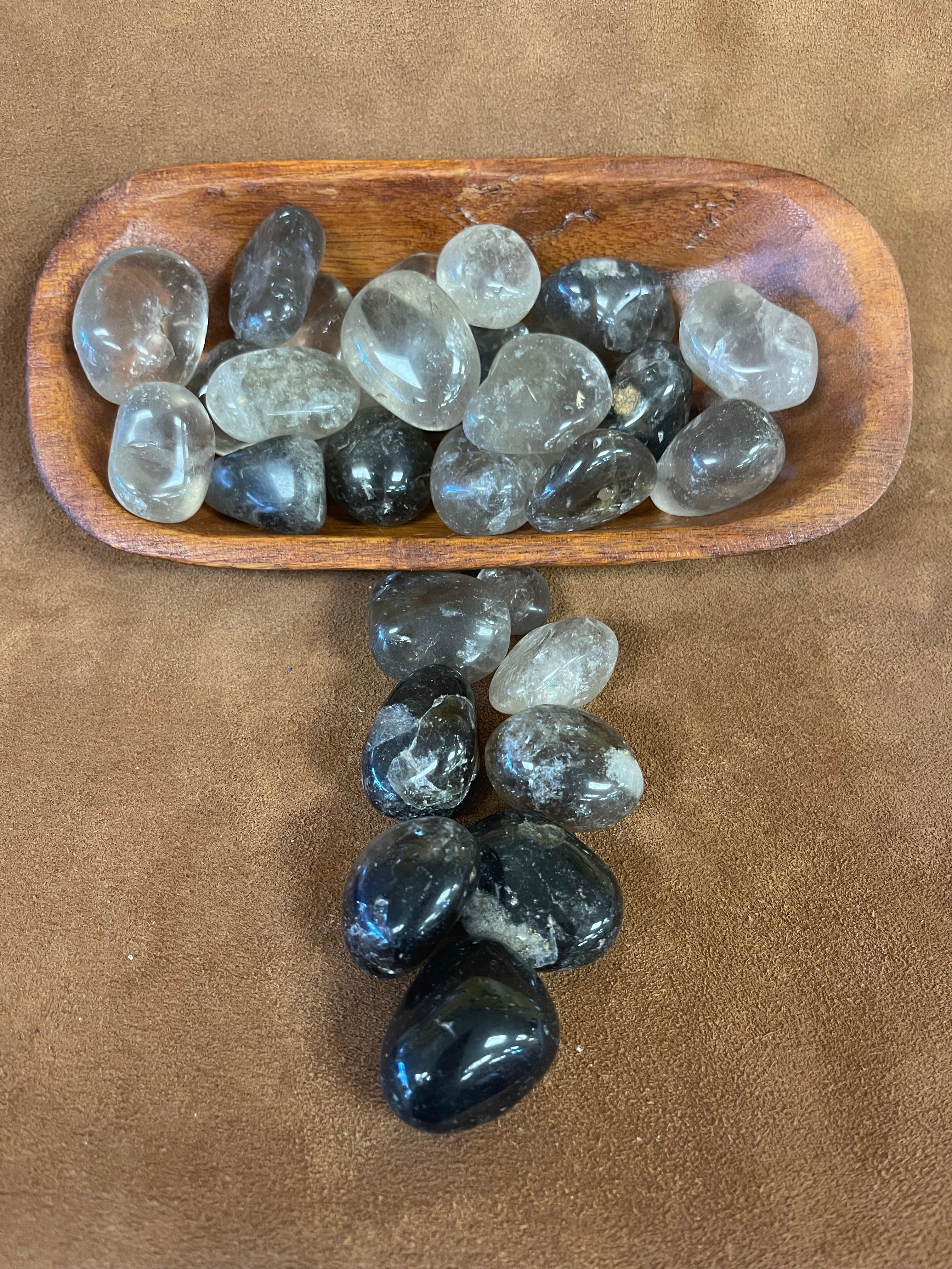 Smokey quartz tumbled stone