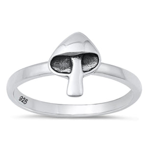 Sterling Silver Ring Mushroom Size 8
