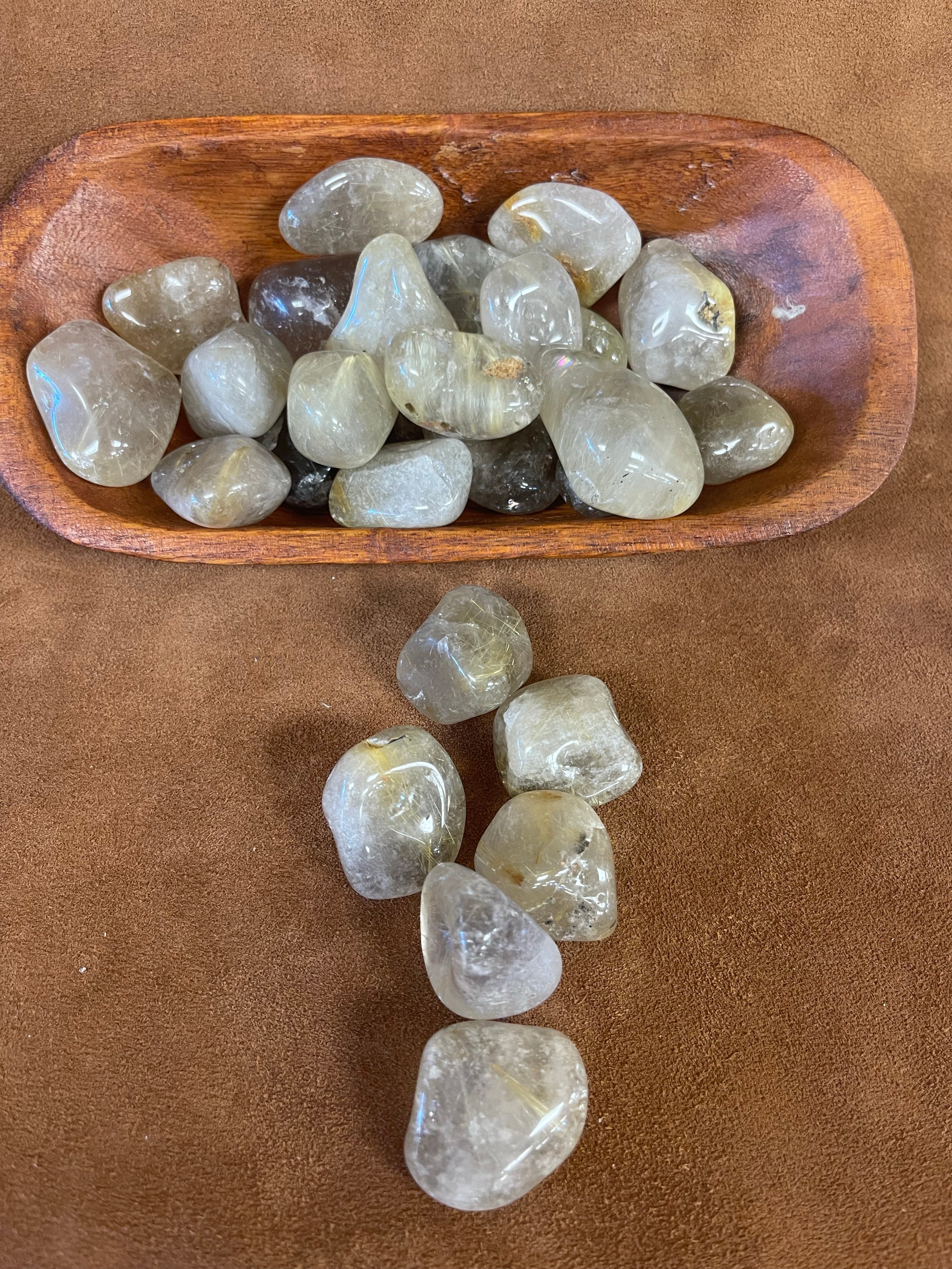Rutilated Quartz tumbled