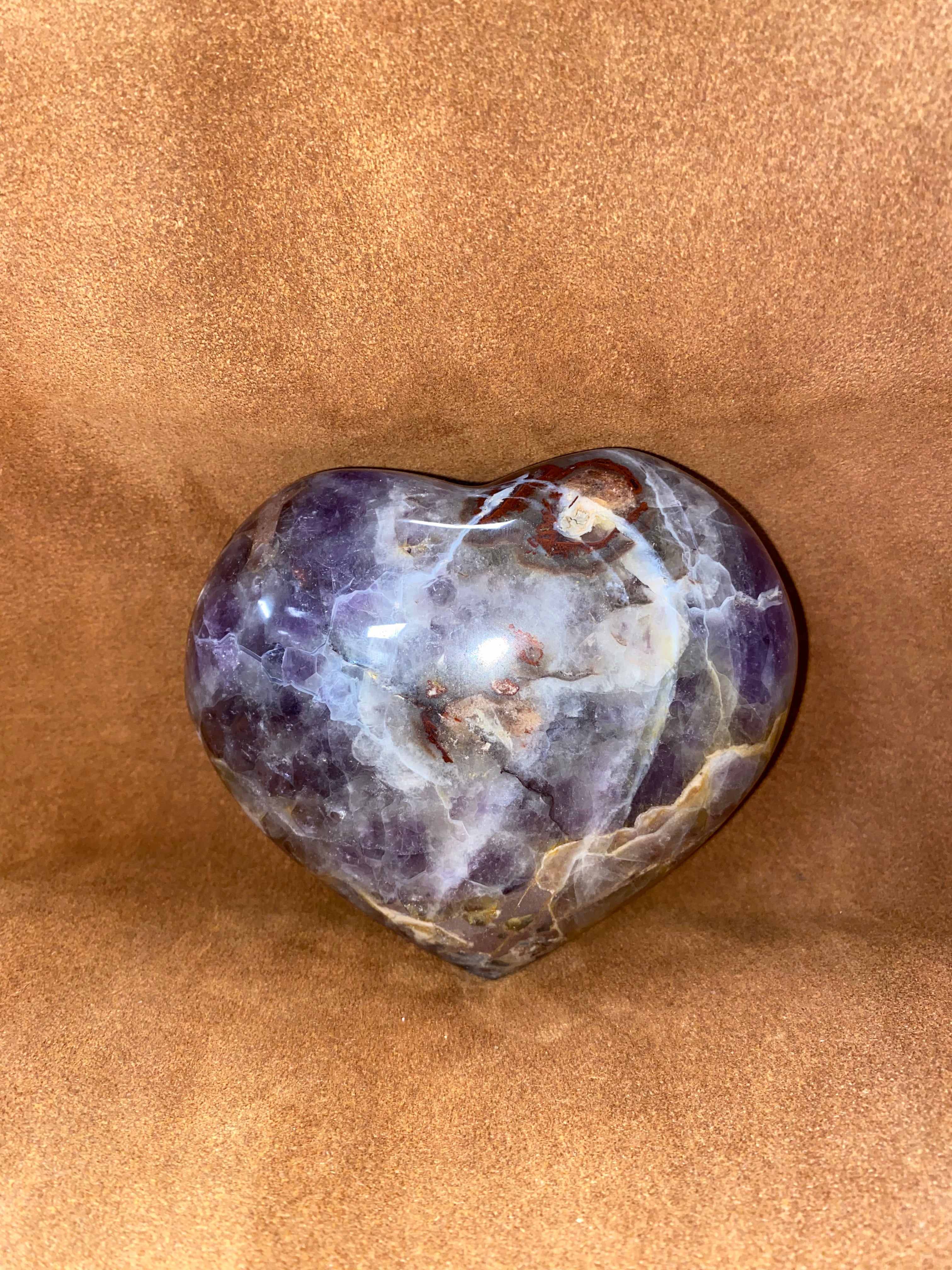Large Puffy Amethyst Heart w/ Druzzy
