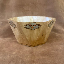 Native American Handmade Wood Burned Bowl
