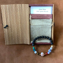 Lava Stone Solar System Bracelet with case
