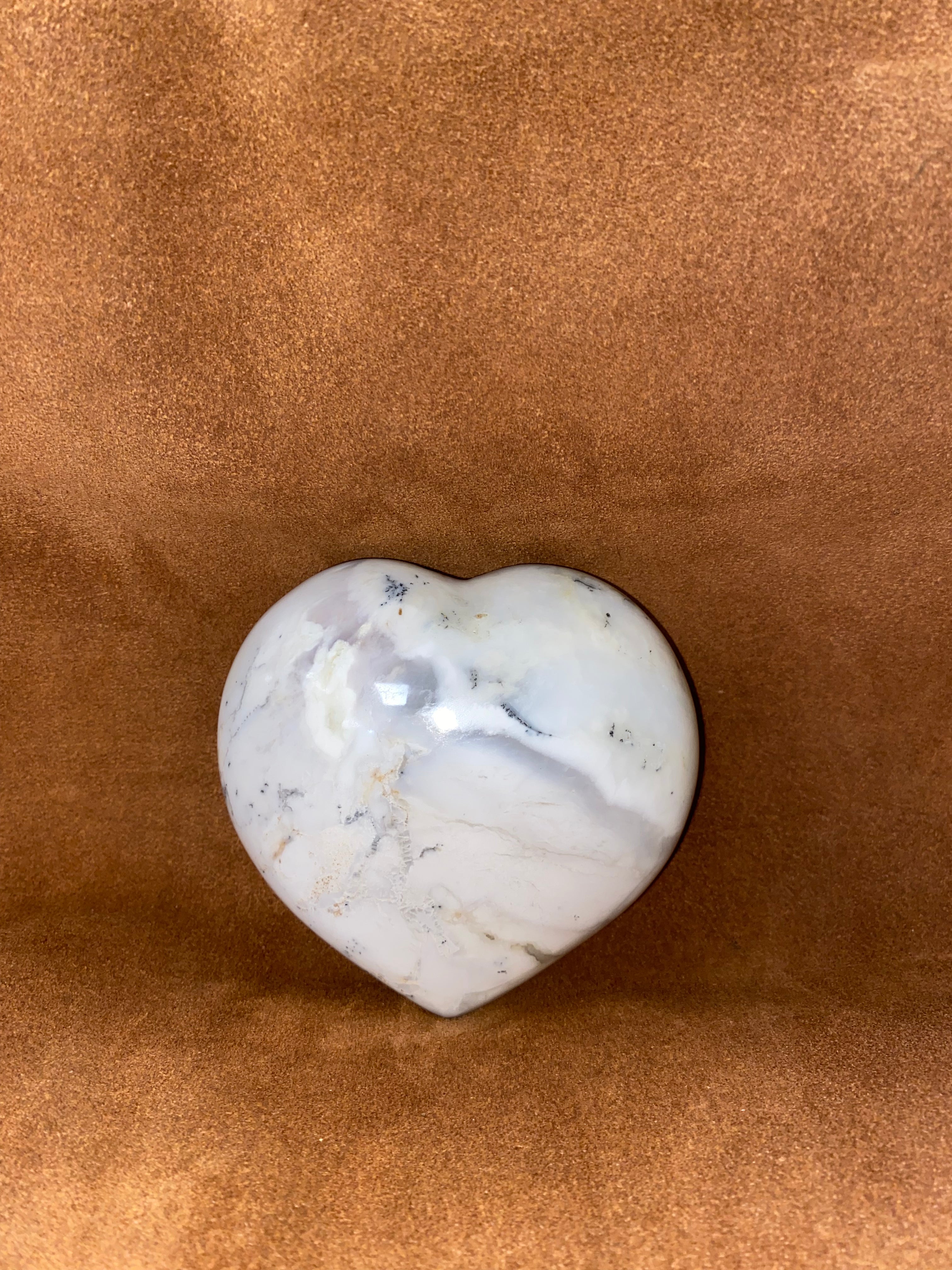 Large Dendritic Agate Heart