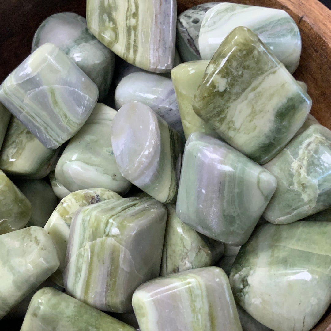 Infinity Tumbled Stone (Green Serpentine)