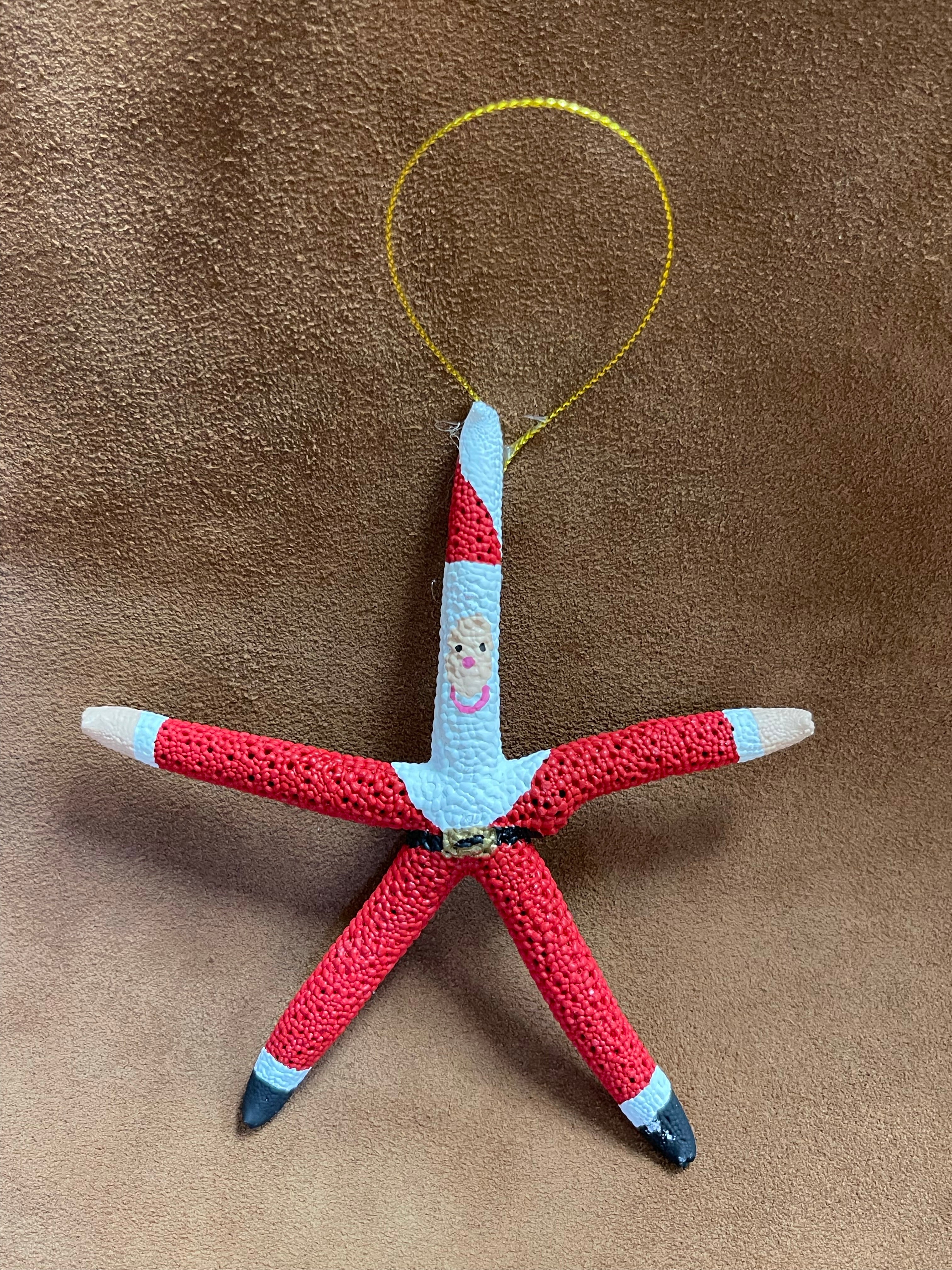 Santa Starfish Ornament For Home Or Office Ornament